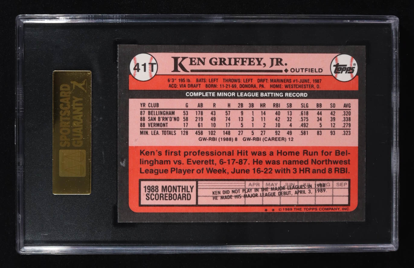 Ken Griffey Jr. 1989 Topps Traded Rookie #41T RC (SGC 10) at PristineAuction.com Ken Griffey Jr. 1989 Topps Traded Rookie #41T RC (SGC 10) at PristineAuction.com