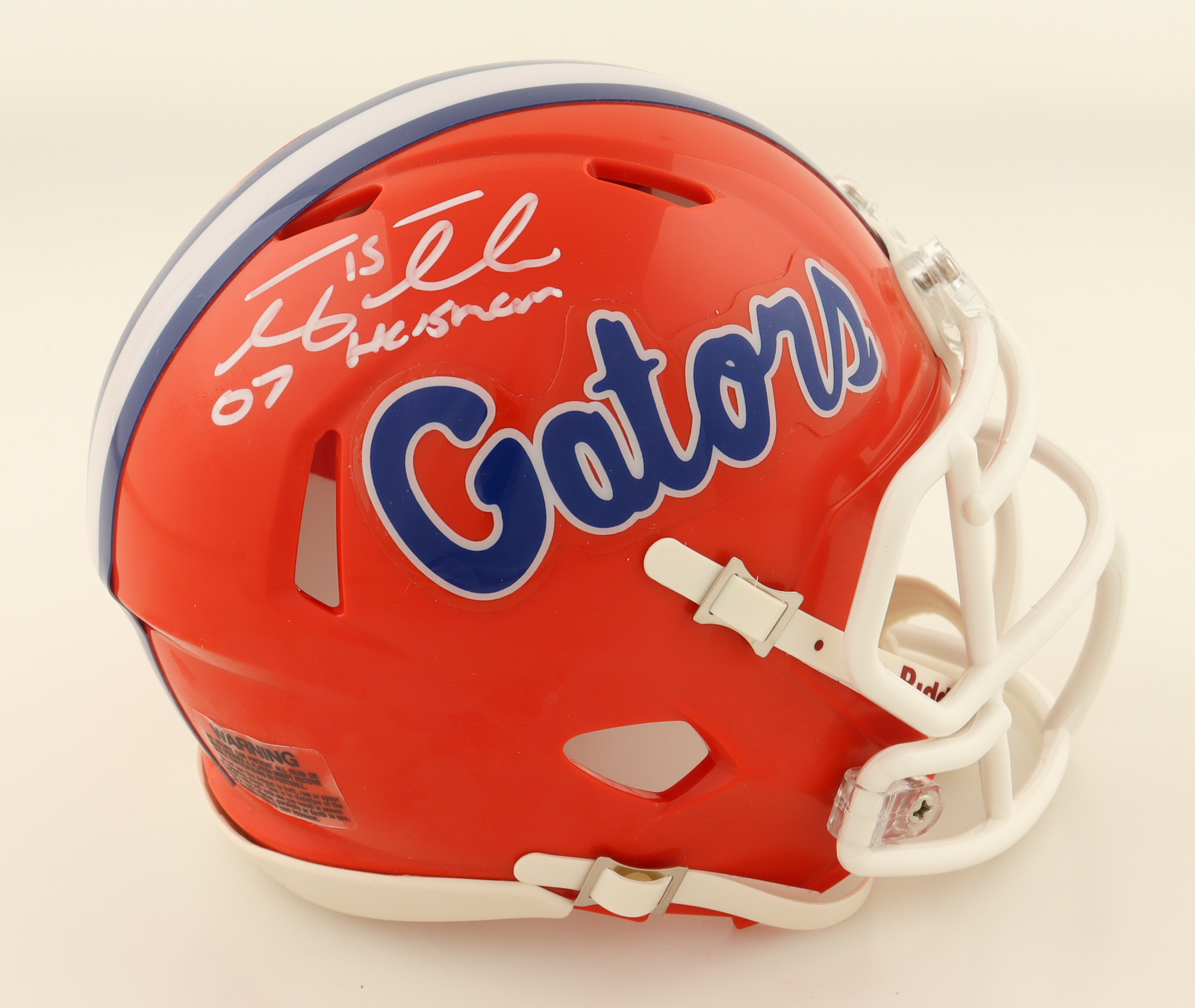 Tim Tebow Signed Florida Gators Speed Mini Helmet Inscribed "07 Heisman" (Tebow) at PristineAuction.com Tim Tebow Signed Florida Gators Speed Mini Helmet Inscribed "07 Heisman" (Tebow) at PristineAuction.com