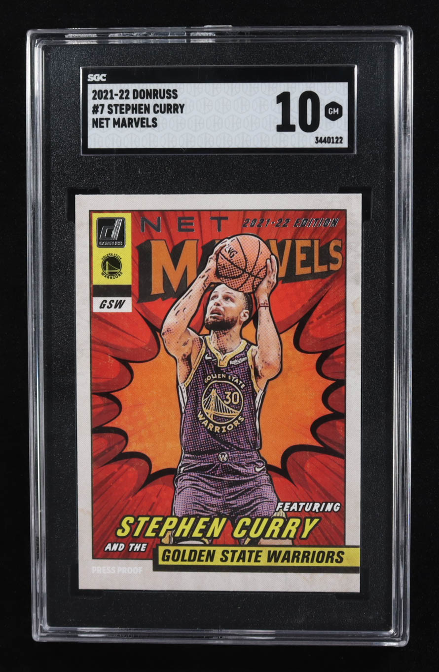 Stephen Curry 2021-22 Donruss Net Marvels #7 (SGC 10) at PristineAuction.com Stephen Curry 2021-22 Donruss Net Marvels #7 (SGC 10) at PristineAuction.com