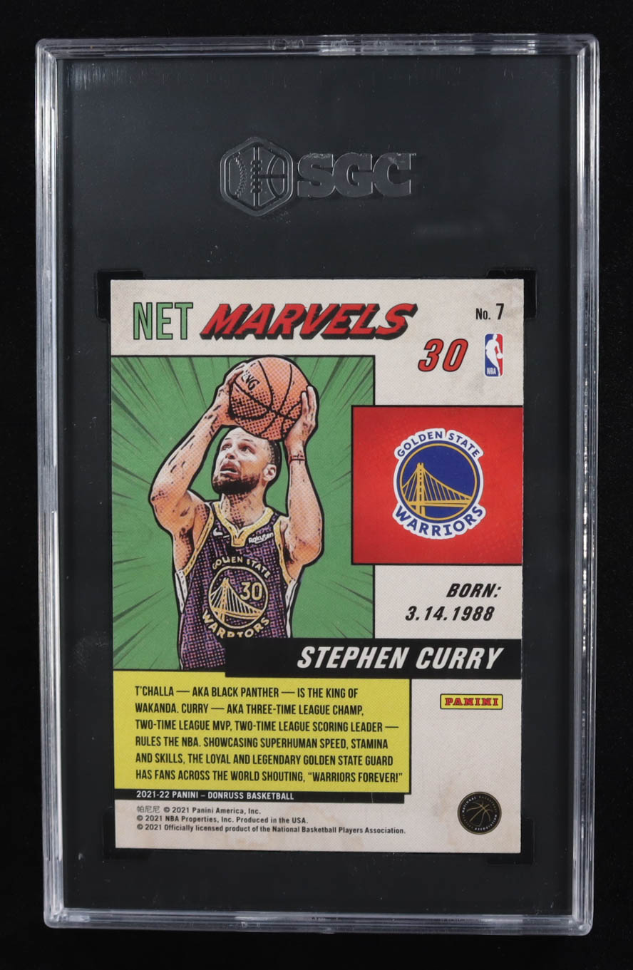 Stephen Curry 2021-22 Donruss Net Marvels #7 (SGC 10) at PristineAuction.com Stephen Curry 2021-22 Donruss Net Marvels #7 (SGC 10) at PristineAuction.com