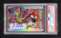 Brock Bowers 2023 Wild Card Alumination Rookie Edition Dino-Might Autographs Triceratops Rainbow RC #04/25 (PSA 10) at PristineAuction.com