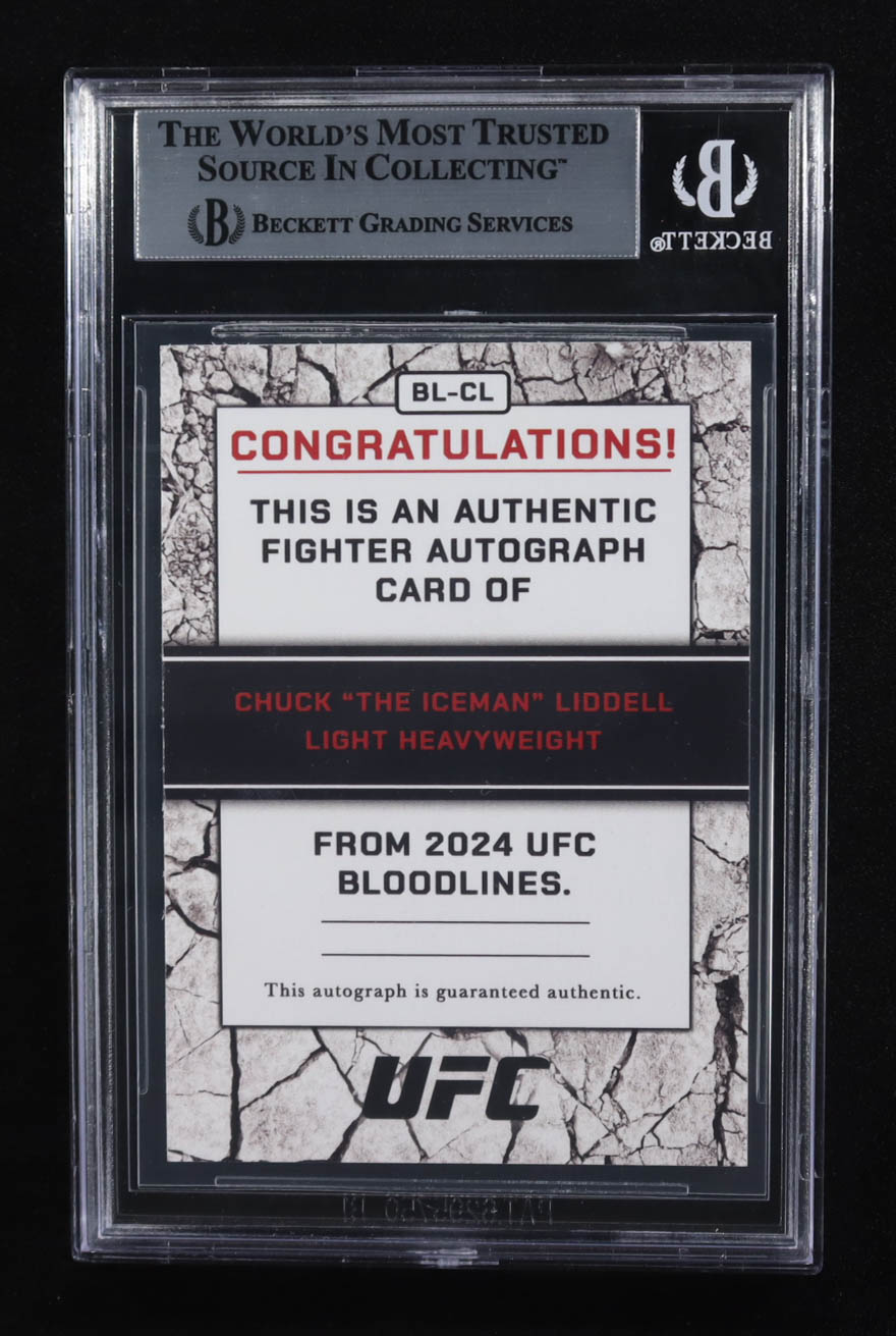 Chuck Liddell Signed 2024 Inscribed "The Iceman MAGA" Custom Trading The Iceman Collection Limited Edition Auto #46/99 (Beckett | Autograph Grade BGS Authentic) at PristineAuction.com Chuck Liddell Signed 2024 Inscribed "The Iceman MAGA" Custom Trading The Iceman Collection Limited Edition Auto #46/99 (Beckett | Autograph Grade BGS Authentic) at PristineAuction.com