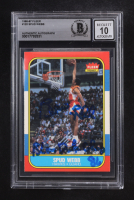 Spud Webb Signed 1986-87 Fleer #120 RC Inscribed "Slam Dunk Champ 86" (BGS | Auto 10) at PristineAuction.com