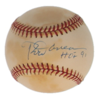Rod Carew Signed OML Baseball Inscribed "HOF 91" (Beckett) at PristineAuction.com