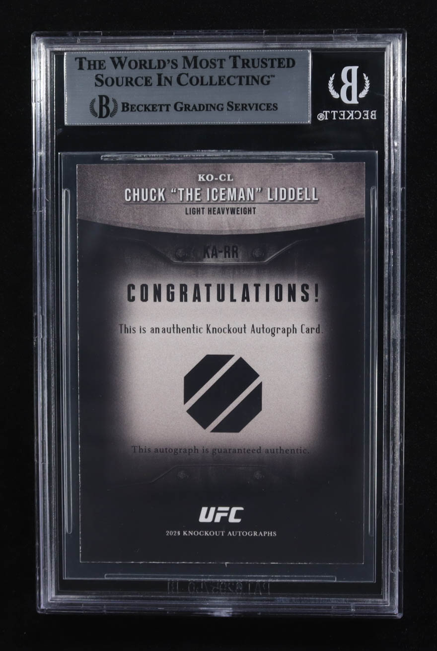 Chuck Liddell Signed 2024 Inscribed "The Iceman MAGA" Custom Trading The Iceman Collection Limited Edition Auto #70/99 (Beckett | Autograph Grade BGS Authentic) at PristineAuction.com Chuck Liddell Signed 2024 Inscribed "The Iceman MAGA" Custom Trading The Iceman Collection Limited Edition Auto #70/99 (Beckett | Autograph Grade BGS Authentic) at PristineAuction.com