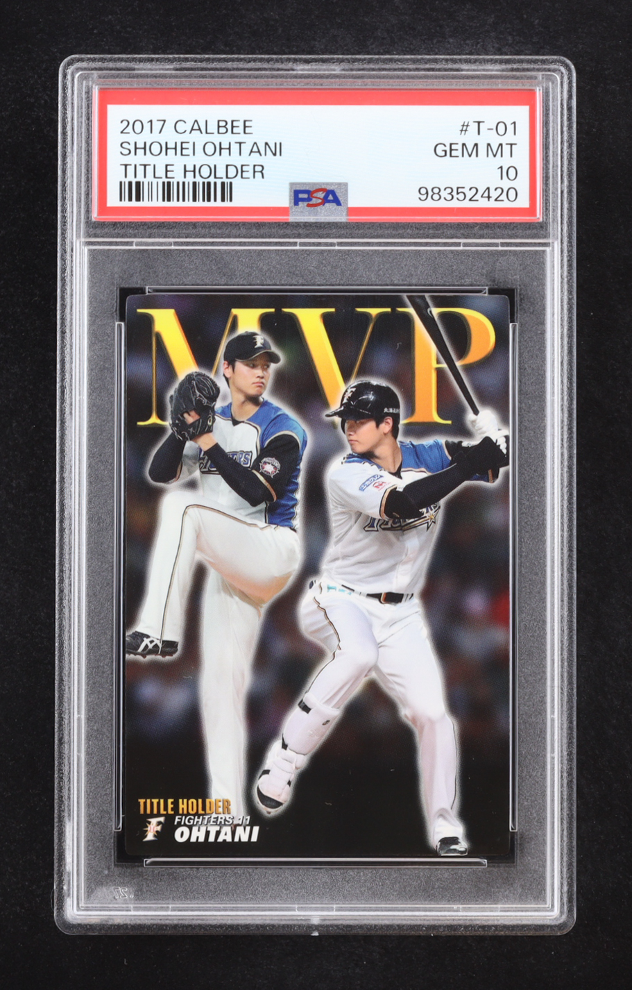 Shohei Ohtani 2017 Calbee Japan Title Holders #T01 RC (PSA 10) at PristineAuction.com Shohei Ohtani 2017 Calbee Japan Title Holders #T01 RC (PSA 10) at PristineAuction.com