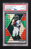 Jalen Hurts 2020 Panini Mosaic Mosaic Choice Red and Green #222 RC (PSA 10) at PristineAuction.com
