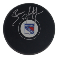 Brian Leetch Signed Rangers Logo Hockey Puck (Beckett) at PristineAuction.com