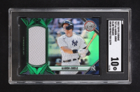 Aaron Judge 2022 Topps Chrome Club Threads Relics Green Refractors #TCTAJ #53/99 (SGC 10) at PristineAuction.com