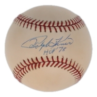 Ralph Kiner Signed OML Baseball Inscribed "HOF 75" (Steiner) at PristineAuction.com