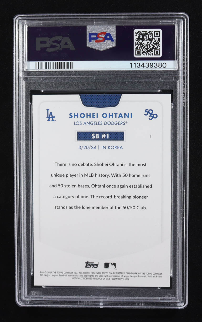 Shohei Ohtani 2024 Topps 50/50 #1 (PSA 10) at PristineAuction.com Shohei Ohtani 2024 Topps 50/50 #1 (PSA 10) at PristineAuction.com