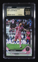 Lionel Messi 2025 Topps Now MLS #63 (CGC 10 | Pristine Black Label) at PristineAuction.com