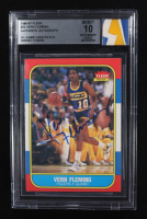 Vern Fleming Signed 1986-87 Fleer Auto #33 RC (Beckett | Autograph Grade BGS 10) at PristineAuction.com