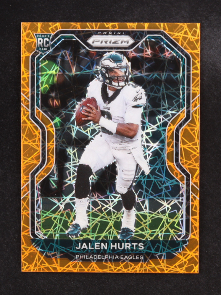 Jalen Hurts 2020 Panini Prizm Prizms Orange Lazer #343 RC