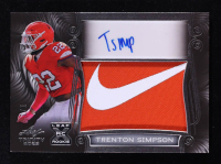 Trenton Simpson 2023 Leaf Trinity Patch Autographs Black Silver #PATS1 #1/1 RC at PristineAuction.com
