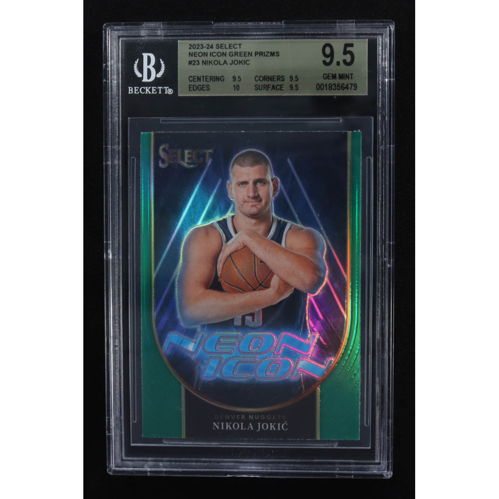 Nikola Jokic 2023-24 Select Neon Icon Green Prizms #23 (BGS 9.5) at PristineAuction.com