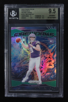 JJ McCarthy 2024 Panini Prizm Fireworks Prizms Green #18 RC (BGS 9.5) at PristineAuction.com