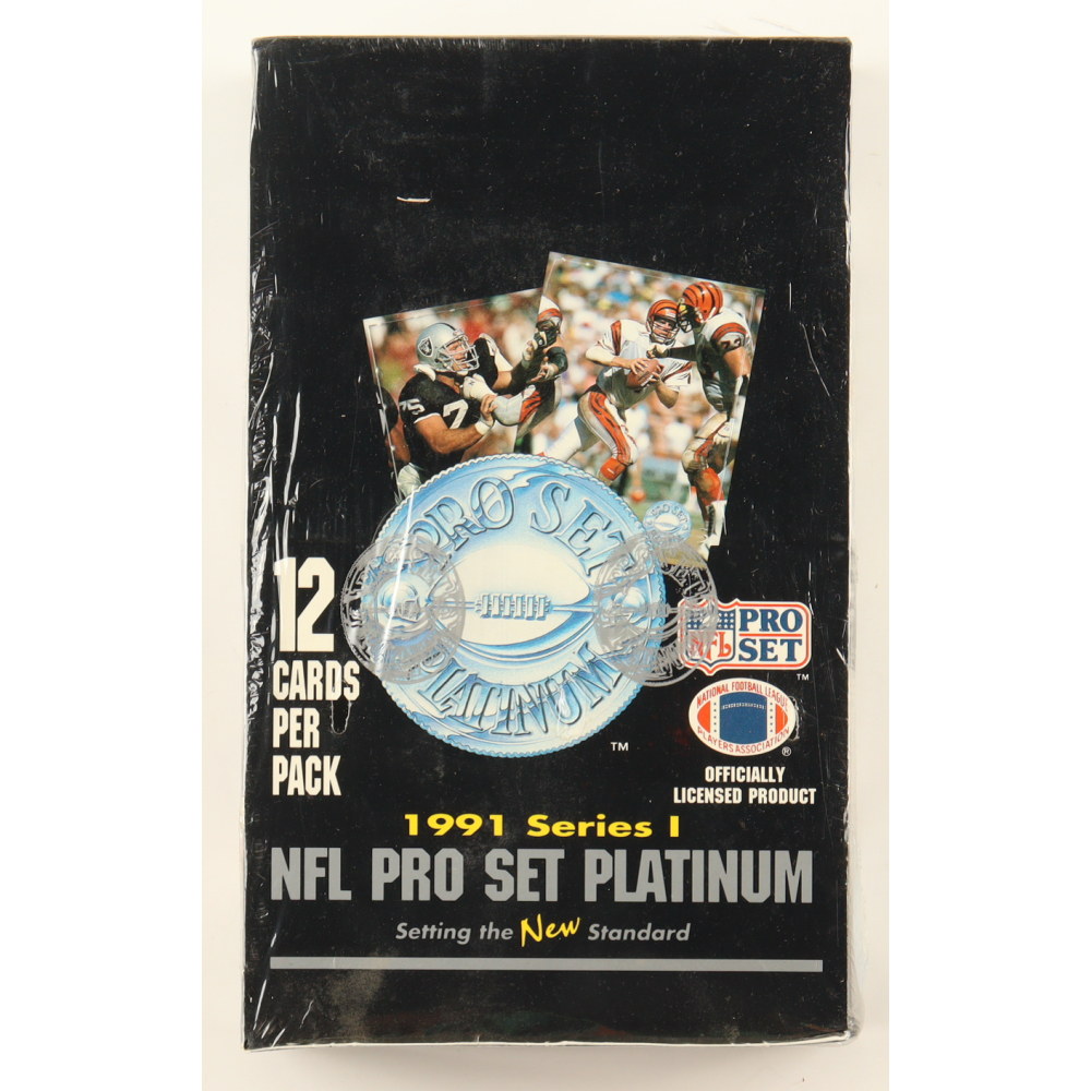 1991 Pro Set Platinum Series 1 Football Box with (36) Packs at PristineAuction.com