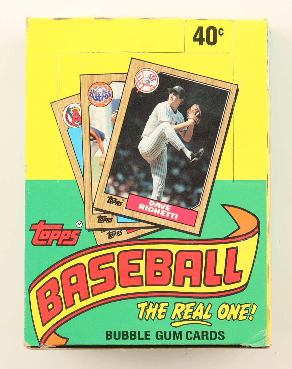 1987 Topps "The Real One" Bubble Gum Baseball Cards Box with (36) Packs at PristineAuction.com 1987 Topps "The Real One" Bubble Gum Baseball Cards Box with (36) Packs at PristineAuction.com