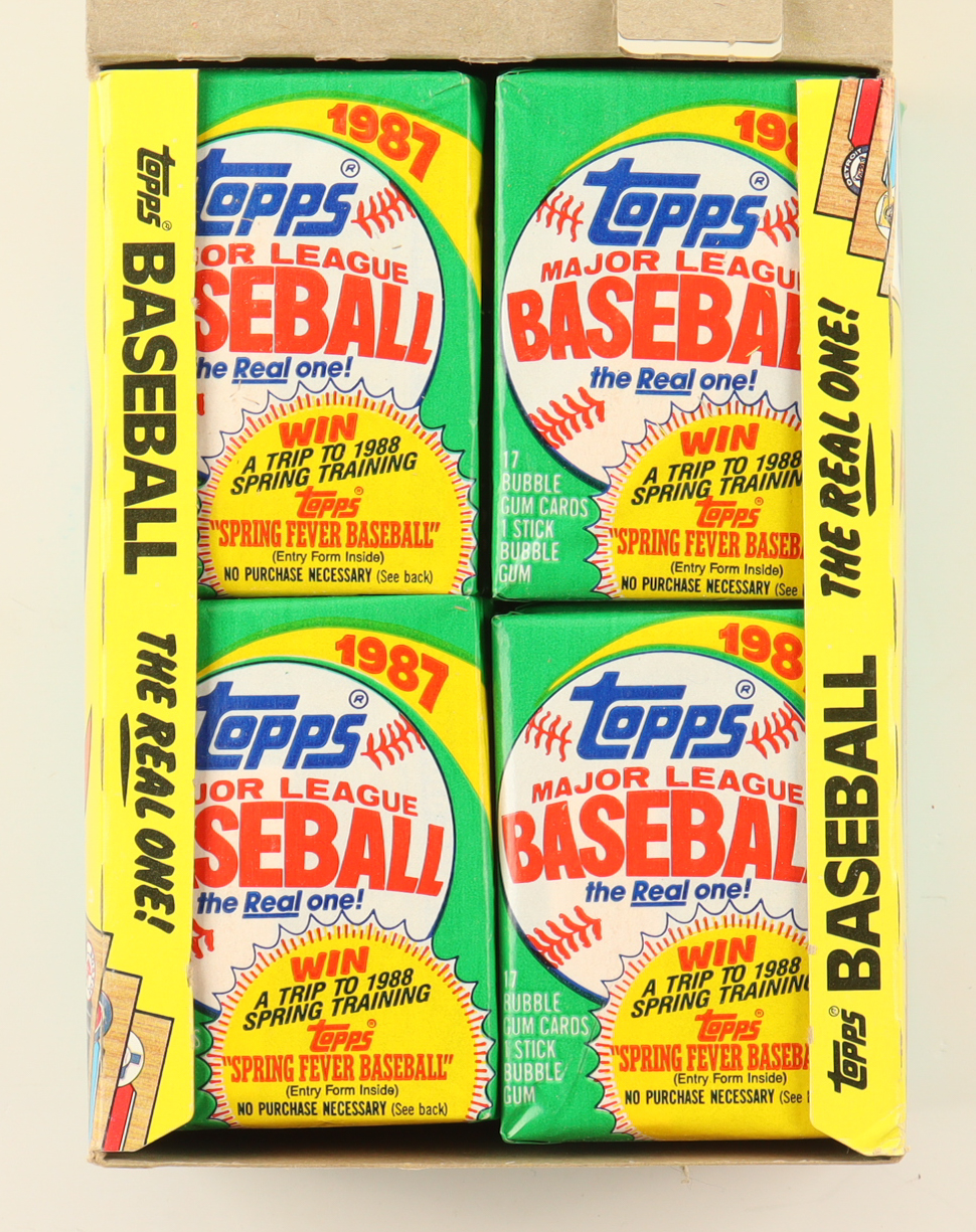 1987 Topps "The Real One" Bubble Gum Baseball Cards Box with (36) Packs at PristineAuction.com 1987 Topps "The Real One" Bubble Gum Baseball Cards Box with (36) Packs at PristineAuction.com