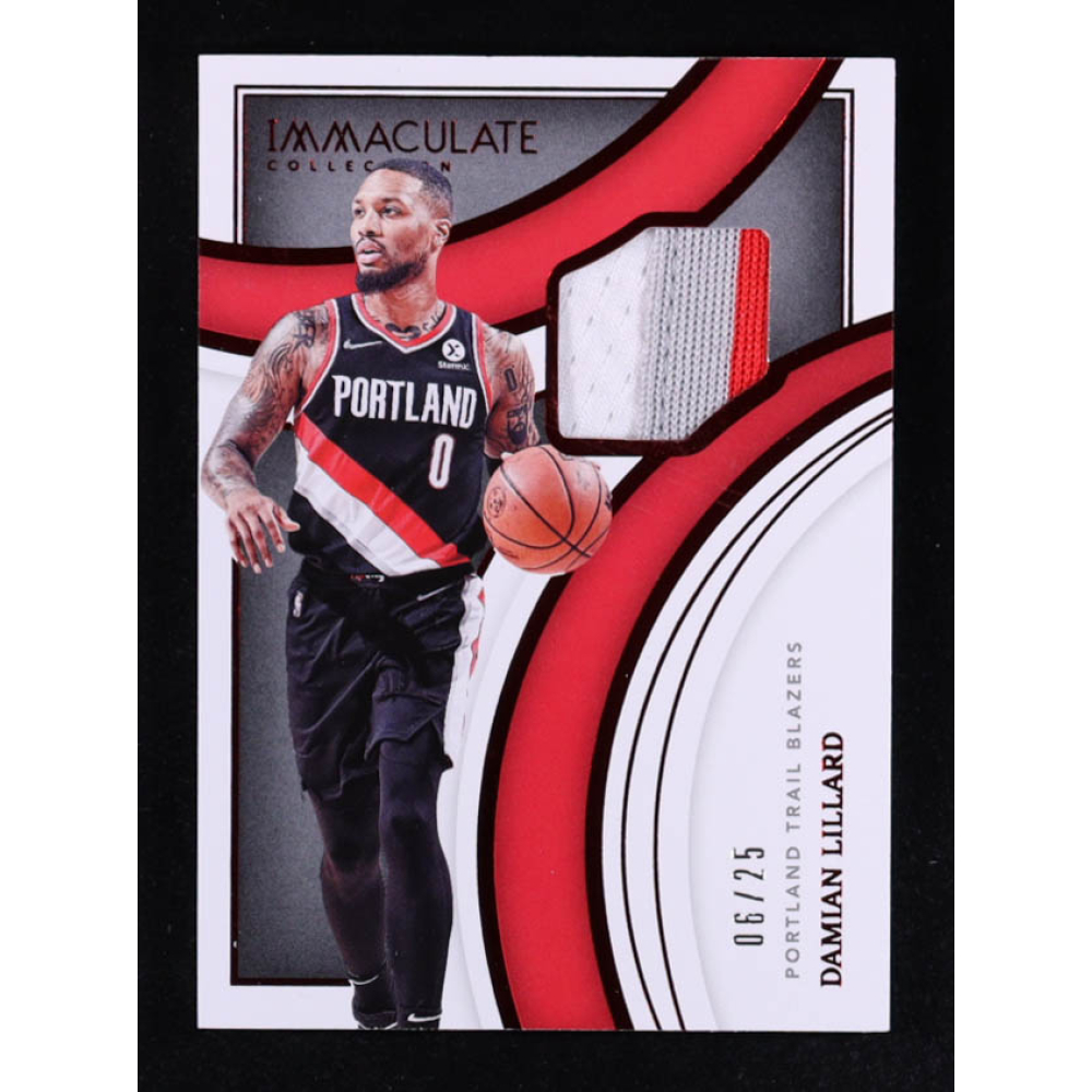 Damian Lillard 2021-22 Immaculate Collection Swatches Red #11 #06/25 at PristineAuction.com