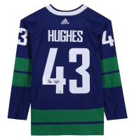 Quinn Hughes Signed Canucks Adidas Authentic Jersey (Fanatics) at PristineAuction.com