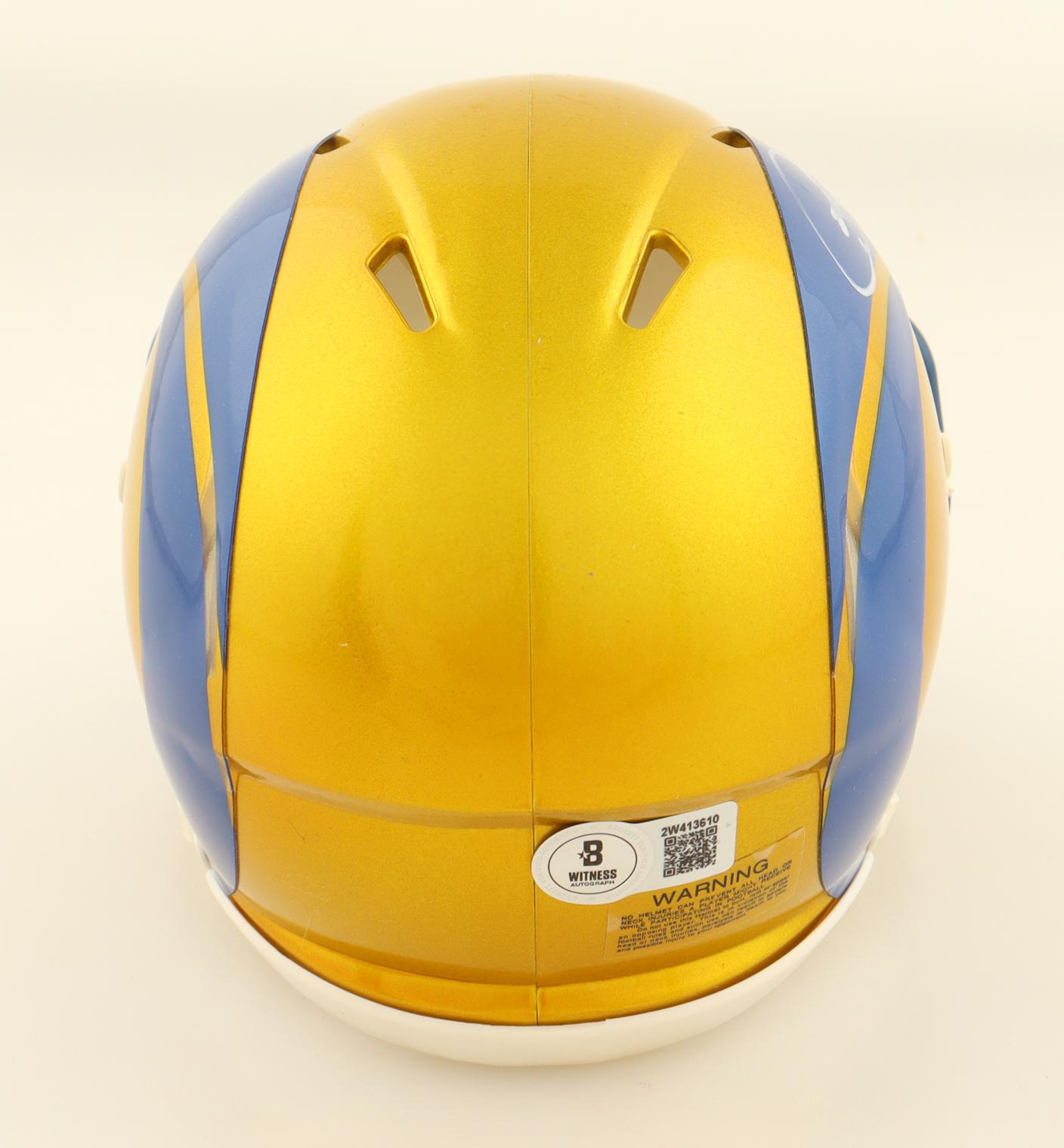 Isaac Bruce Signed Rams Flash Alternate Speed Mini Helmet Inscribed "HOF 20" (Beckett) at PristineAuction.com Isaac Bruce Signed Rams Flash Alternate Speed Mini Helmet Inscribed "HOF 20" (Beckett) at PristineAuction.com