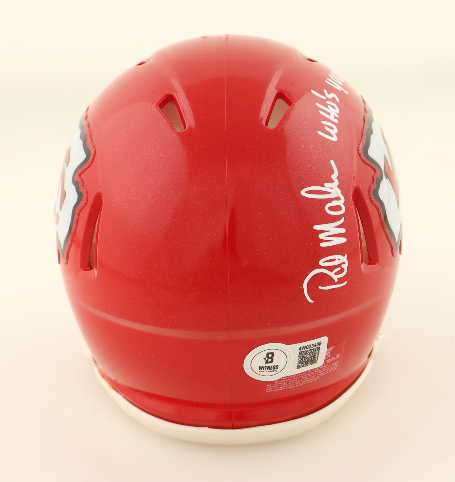 Patrick Mahomes Sr. Signed Chiefs Speed Mini Helmet Inscribed "Who's Your Daddy?" (Beckett) at PristineAuction.com Patrick Mahomes Sr. Signed Chiefs Speed Mini Helmet Inscribed "Who's Your Daddy?" (Beckett) at PristineAuction.com