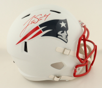 Jarrett Stidham Signed Patriots Full-Size Flat White Alternate Speed Helmet (JSA) at PristineAuction.com