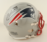 Mac Jones Signed Patriots Full-Size Authentic Speed Helmet (Beckett) at PristineAuction.com