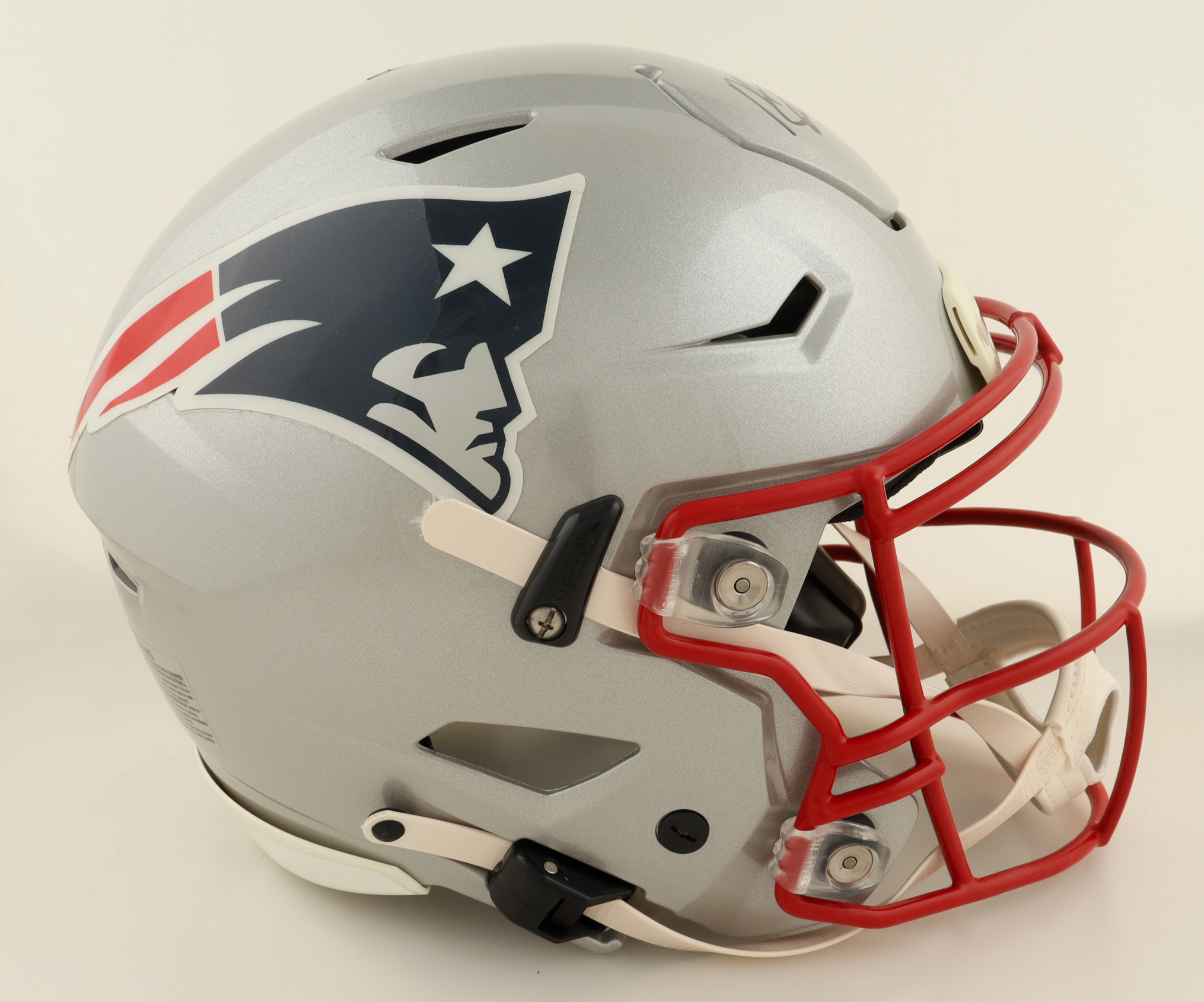 Mac Jones Signed Patriots Full-Size Authentic On-Field Speed Helmet (Beckett) at PristineAuction.com Mac Jones Signed Patriots Full-Size Authentic On-Field Speed Helmet (Beckett) at PristineAuction.com