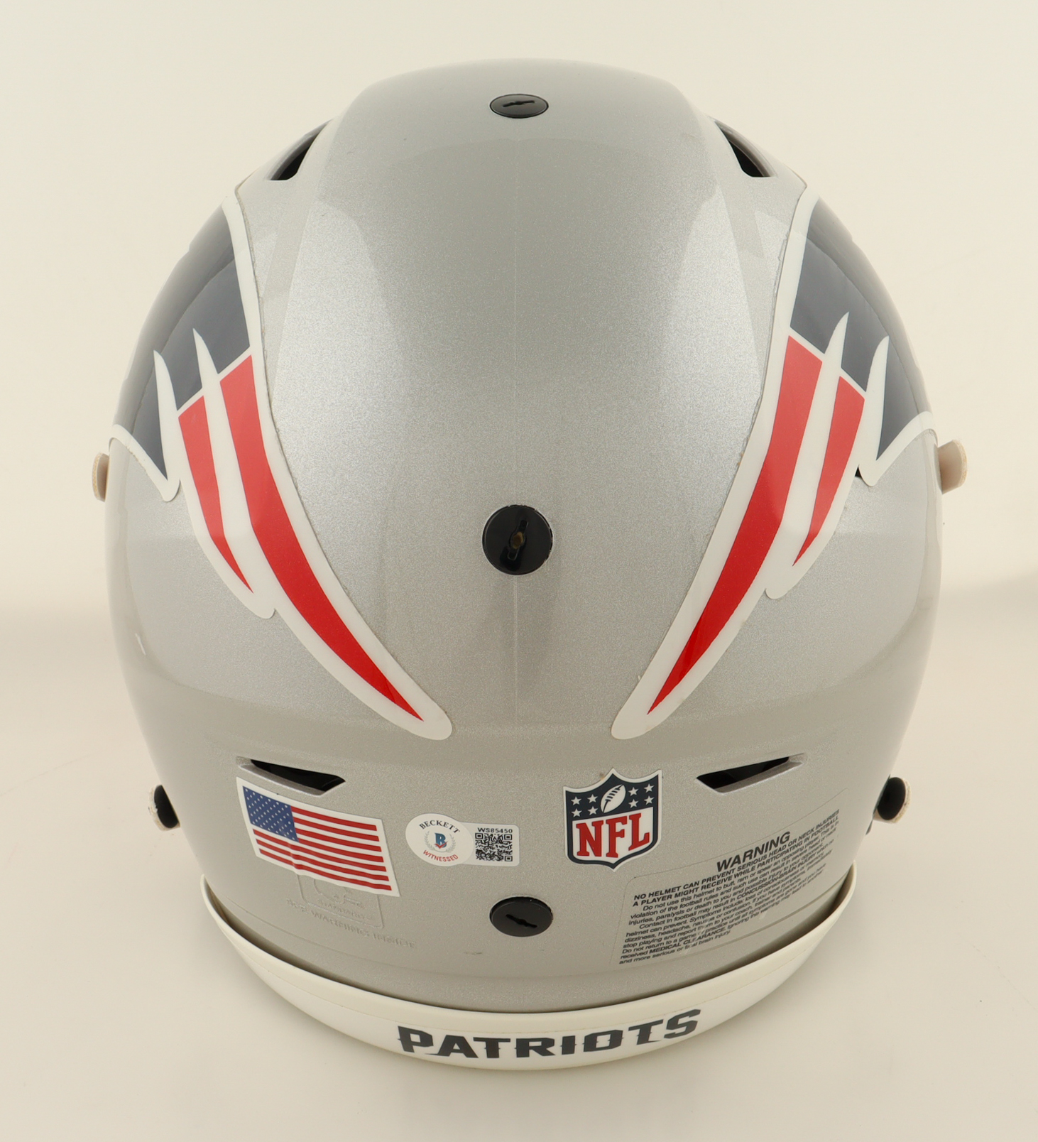 Mac Jones Signed Patriots Full-Size Authentic On-Field Speed Helmet (Beckett) at PristineAuction.com Mac Jones Signed Patriots Full-Size Authentic On-Field Speed Helmet (Beckett) at PristineAuction.com