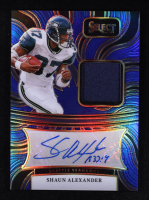 Shaun Alexander 2024 Select Signature Memorabilia Prizm Blue #4 #03/49 at PristineAuction.com