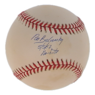 Bo Belinsky Signed OAL Baseball Inscribed "5/5/62 No-Hitter" (JSA) at PristineAuction.com Bo Belinsky Signed OAL Baseball Inscribed "5/5/62 No-Hitter" (JSA) at PristineAuction.com