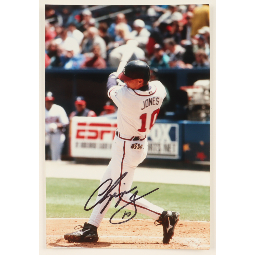 Chipper Jones Signed Braves 4x6 Photo (Beckett) at PristineAuction.com