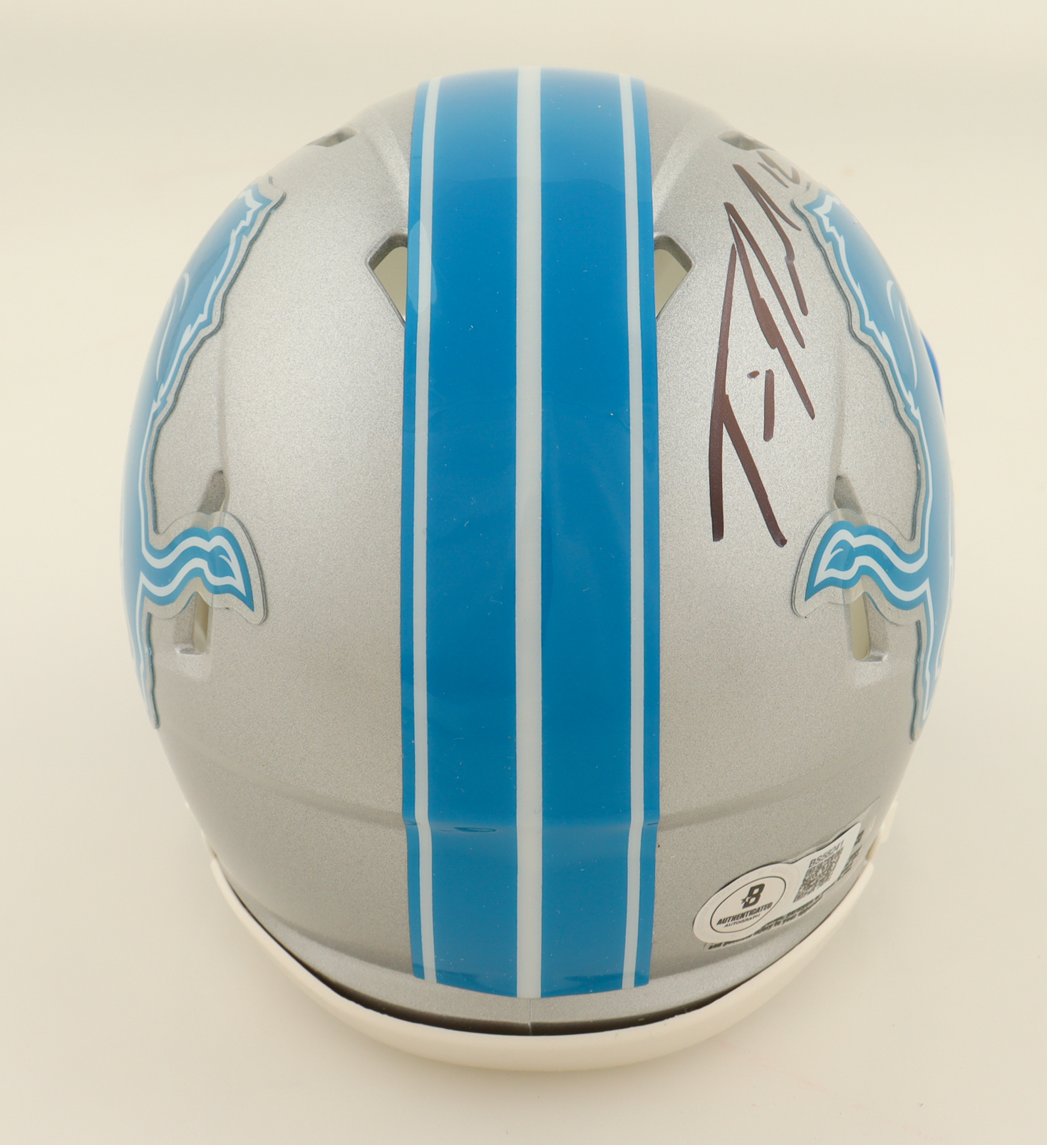 Tim Patrick Signed Lions Speed Mini Helmet (Beckett) at PristineAuction.com Tim Patrick Signed Lions Speed Mini Helmet (Beckett) at PristineAuction.com