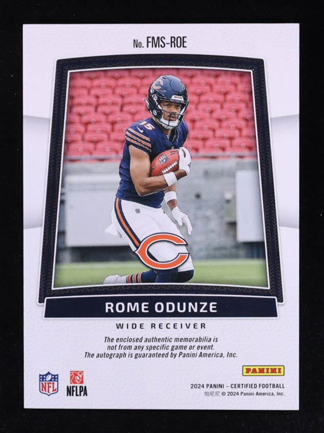 Rome Odunze 2024 Certified Freshman Fabric Mirror Signatures Orange Etch #4 #03/30 RC at PristineAuction.com Rome Odunze 2024 Certified Freshman Fabric Mirror Signatures Orange Etch #4 #03/30 RC at PristineAuction.com