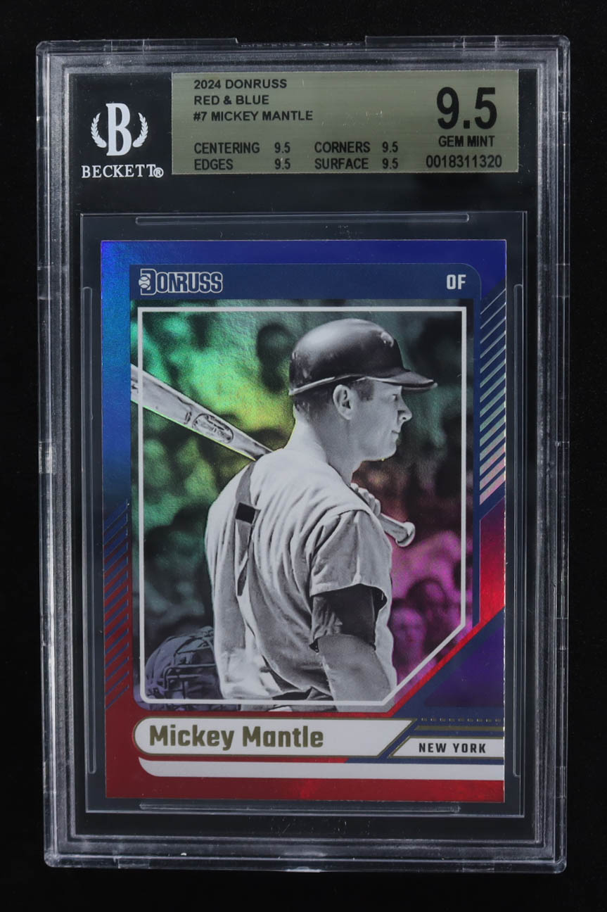 Mickey Mantle 2024 Donruss Red and Blue #7 (BGS 9.5) at PristineAuction.com Mickey Mantle 2024 Donruss Red and Blue #7 (BGS 9.5) at PristineAuction.com