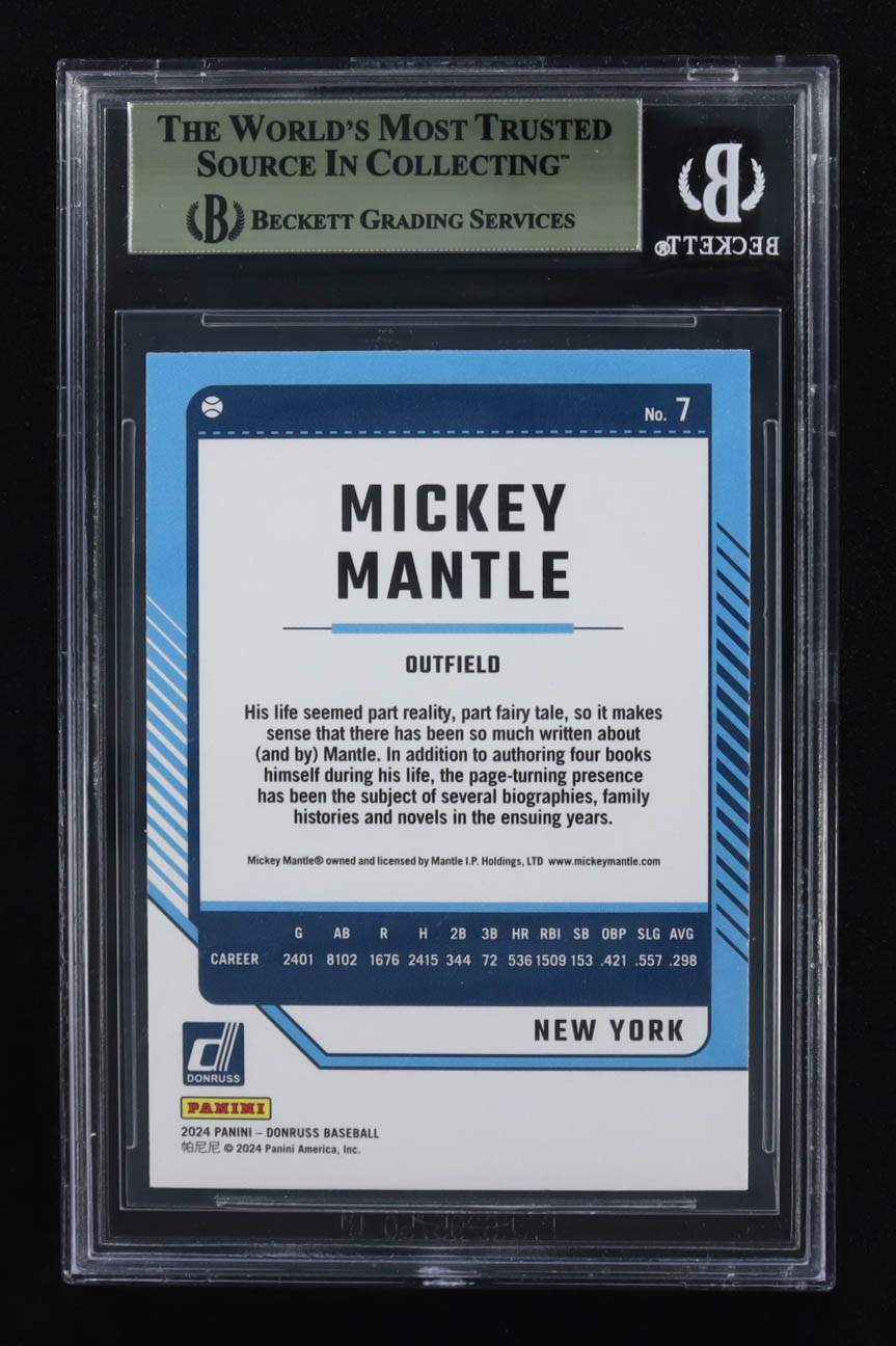 Mickey Mantle 2024 Donruss Red and Blue #7 (BGS 9.5) at PristineAuction.com Mickey Mantle 2024 Donruss Red and Blue #7 (BGS 9.5) at PristineAuction.com