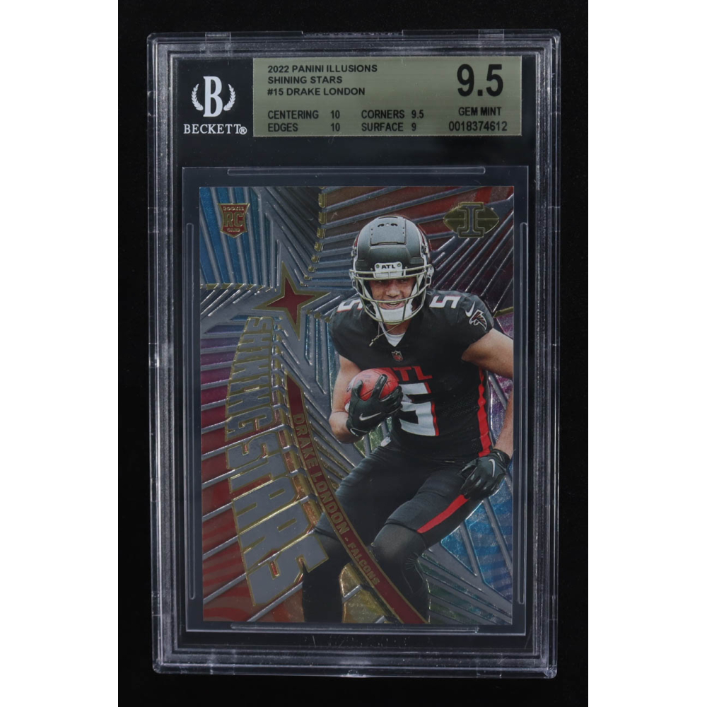 Drake London 2022 Panini Illusions Shining Stars #15 RC (BGS 9.5) at PristineAuction.com