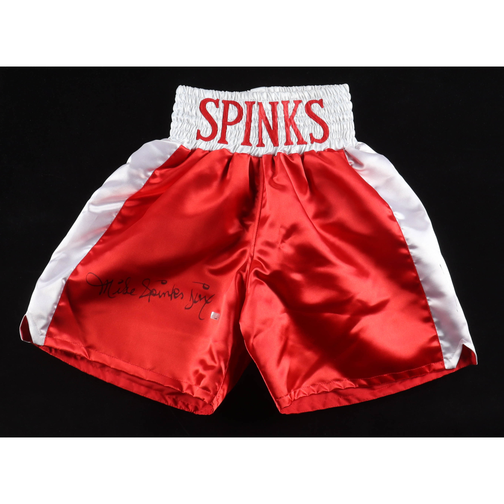 Michael Spinks "Jinx" Signed Boxing Shorts (New England Picture) at PristineAuction.com