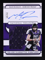 Max Duggan 2023 Panini National Treasures Collegiate College Silhouettes Signatures Blue #32 #39/49 RC at PristineAuction.com