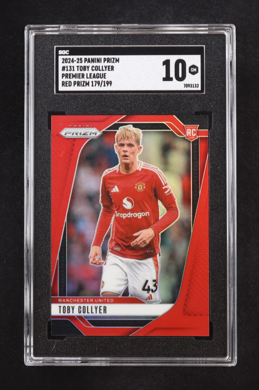 Toby Collyer 2024-25 Panini Prizm English Premier League Prizms Red #131 RC #179/199 (SGC 10) at PristineAuction.com Toby Collyer 2024-25 Panini Prizm English Premier League Prizms Red #131 RC #179/199 (SGC 10) at PristineAuction.com