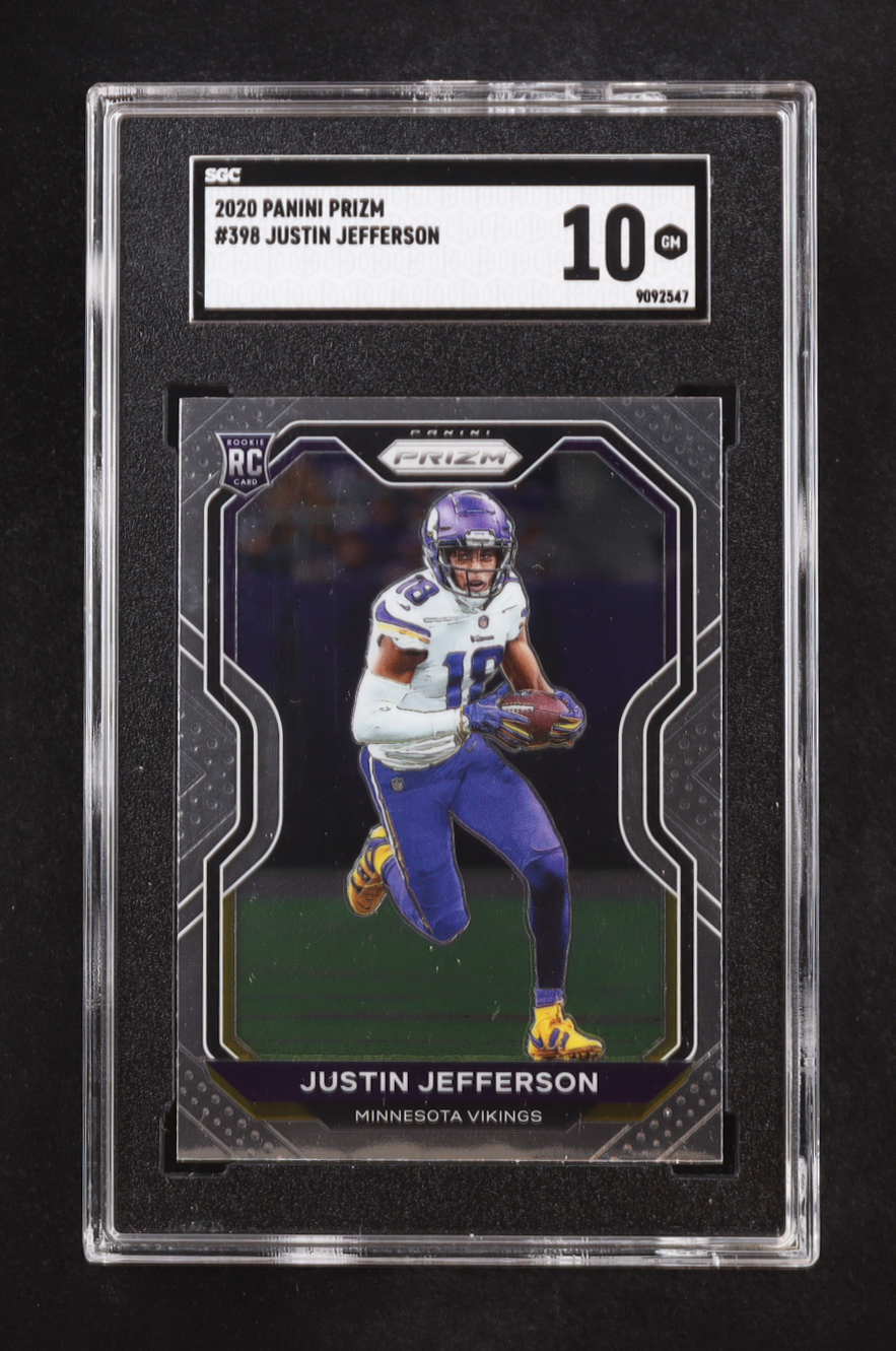 Justin Jefferson 2020 Panini Prizm #398 RC (SGC 10) at PristineAuction.com Justin Jefferson 2020 Panini Prizm #398 RC (SGC 10) at PristineAuction.com