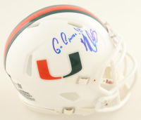 Mario Cristobal Signed Miami Hurricanes Speed Mini Helmet Inscribed "Go Canes!" (JSA) at PristineAuction.com