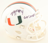 Mark Fletcher Signed Miami Hurricanes Speed Mini Helmet Inscribed "Go Canes!" (JSA) at PristineAuction.com