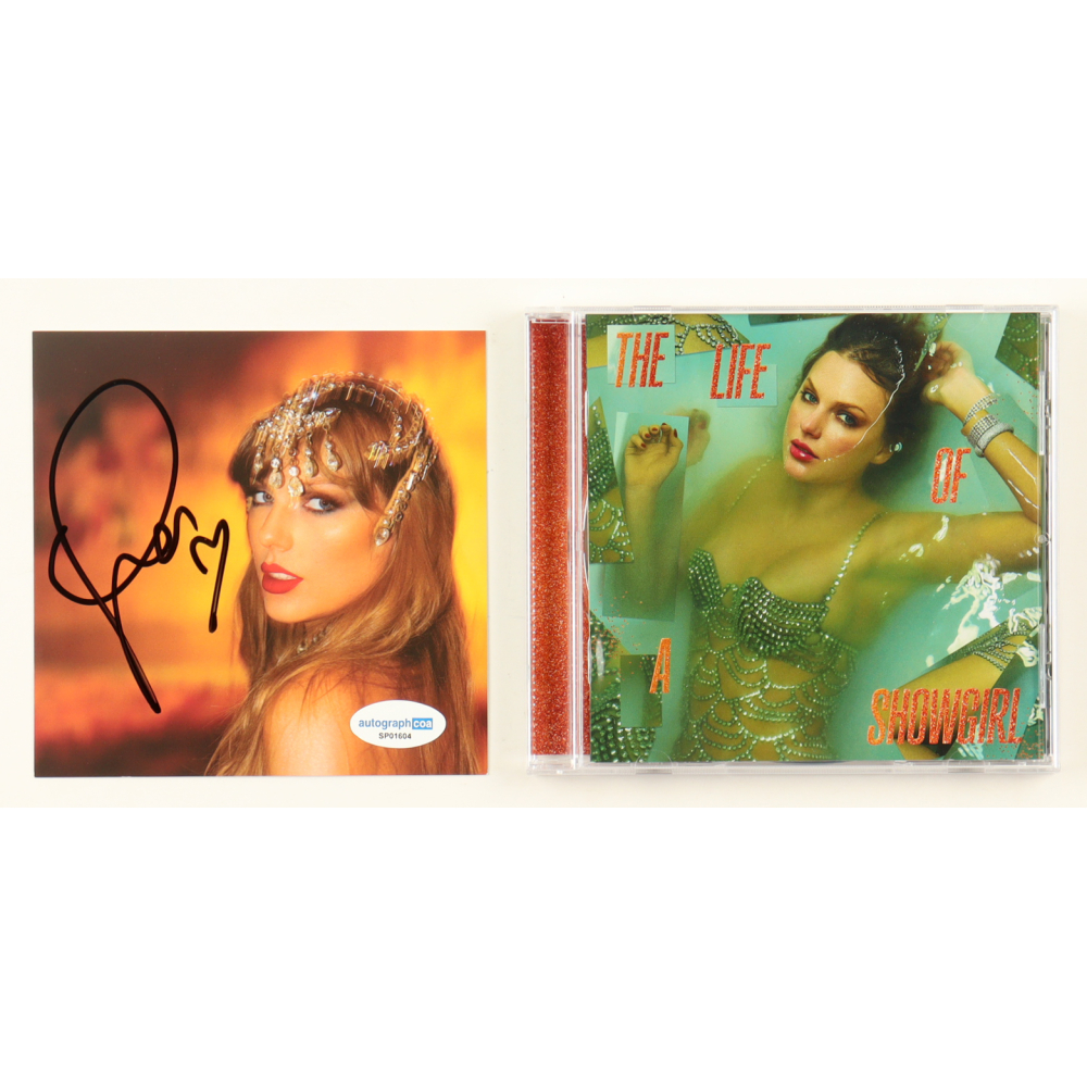 Taylor Swift Signed "The Life of a Showgirl" CD Album Insert With Disc (ACOA) at PristineAuction.com