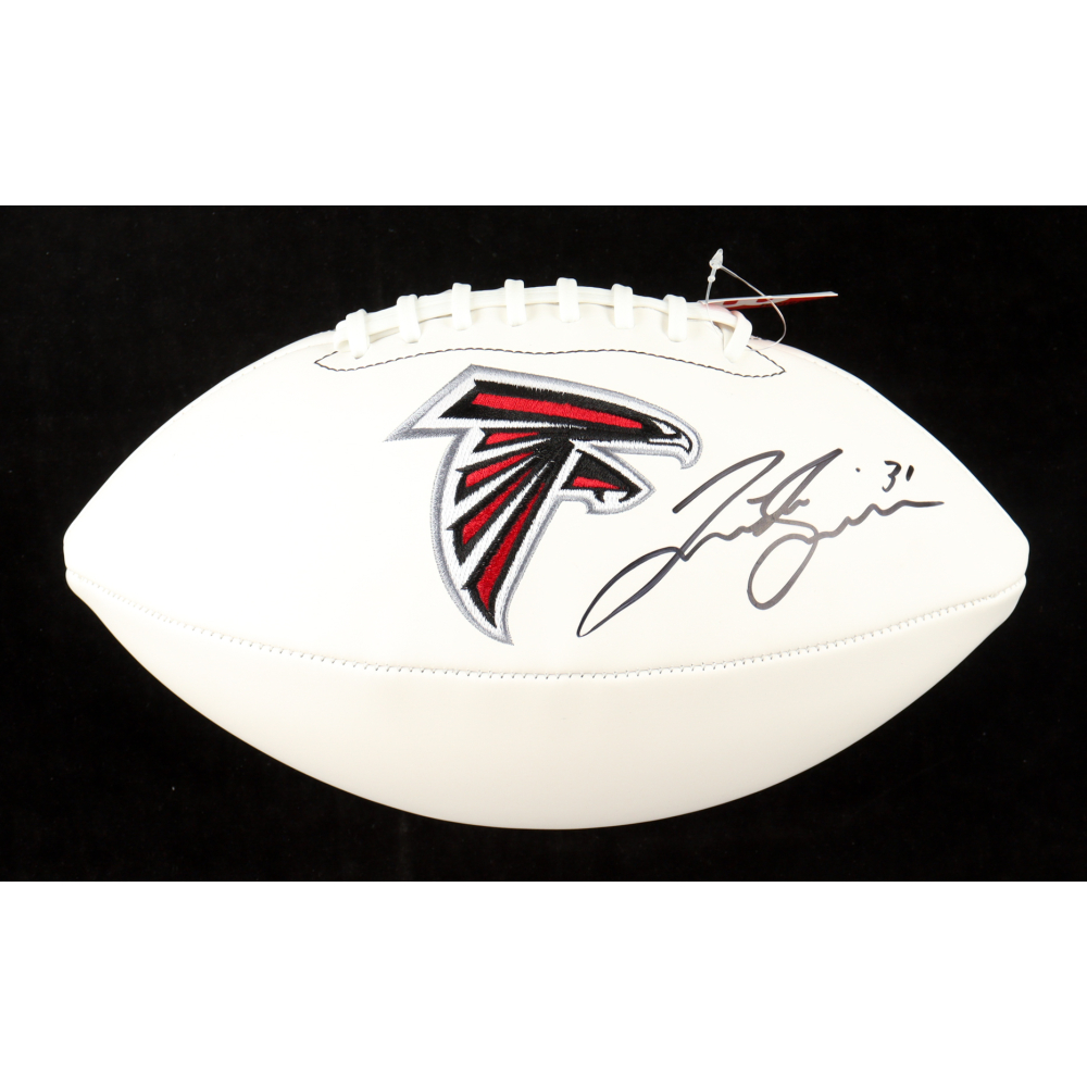 Justin Simmons Signed Falcons Logo Football (PIA & Beckett) at PristineAuction.com