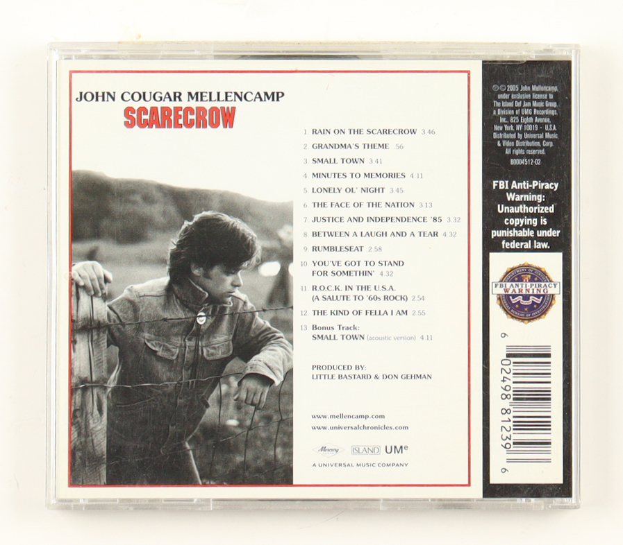 John Mellencamp Signed "Scarecrow" CD Album Cover (PSA) at PristineAuction.com John Mellencamp Signed "Scarecrow" CD Album Cover (PSA) at PristineAuction.com