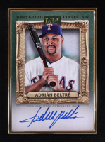 Adrian Beltre 2024 Topps Gilded Collection Gold Framed Hall of Famers Autographs Emerald #HAFAAB #03/25 at PristineAuction.com